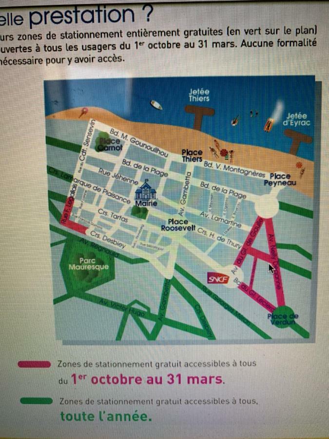 Ferienwohnung Le Central Plage - Commerce - Marche A 2 Pas Arcachon Exterior foto